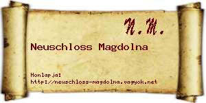 Neuschloss Magdolna névjegykártya